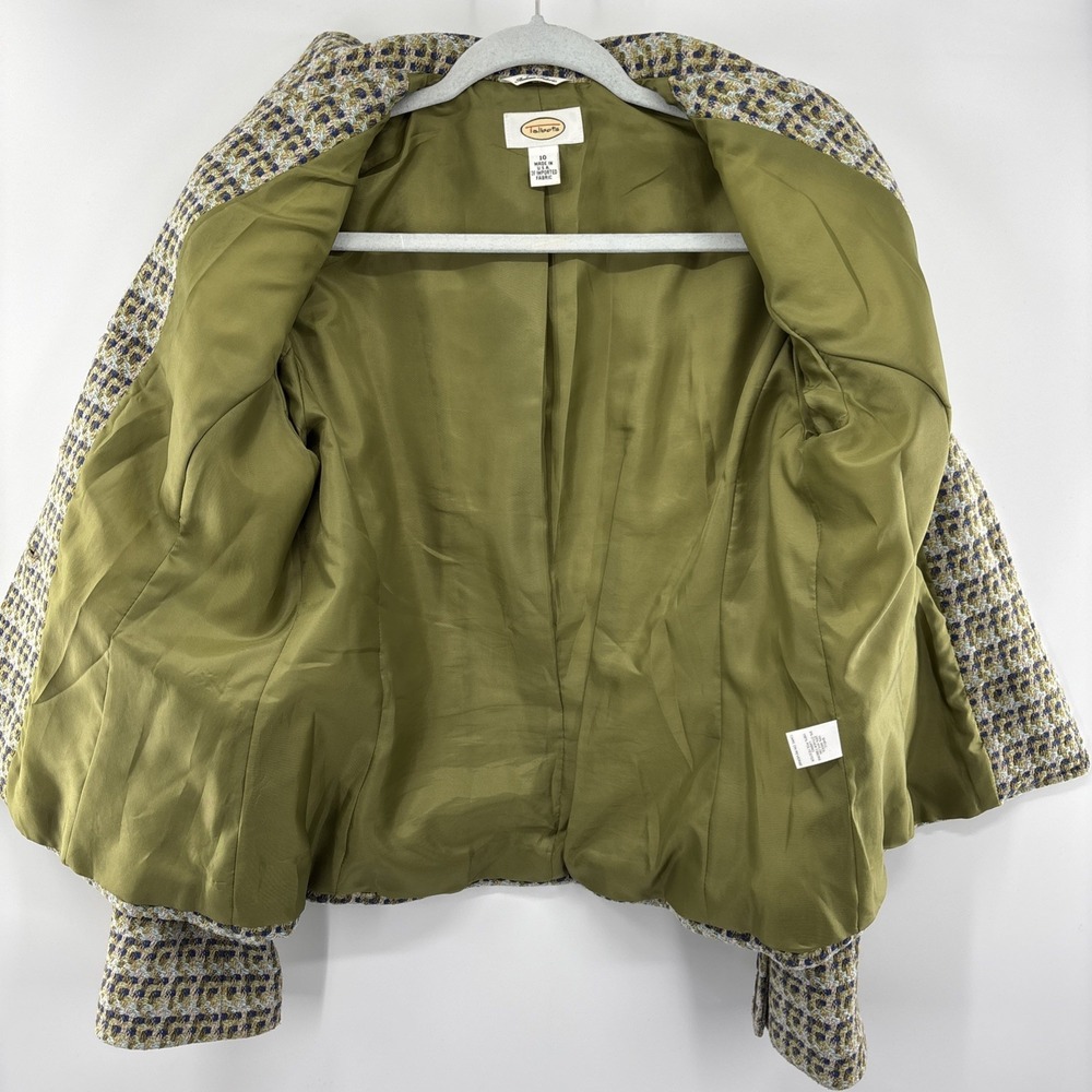 Talbots Wool Blazer Vintage‎ Green Tweed Womens Size 10 Vintage Coquette USA - Picture 12 of 12